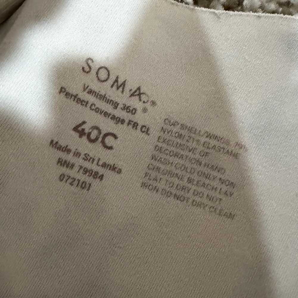 Soma Intimates Vanishing 360 Perfect Coverage Bra Leopard 40C front closure - Picture 2 of 2